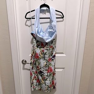 Lindy Bop halter dress toucan floral print size 12 US